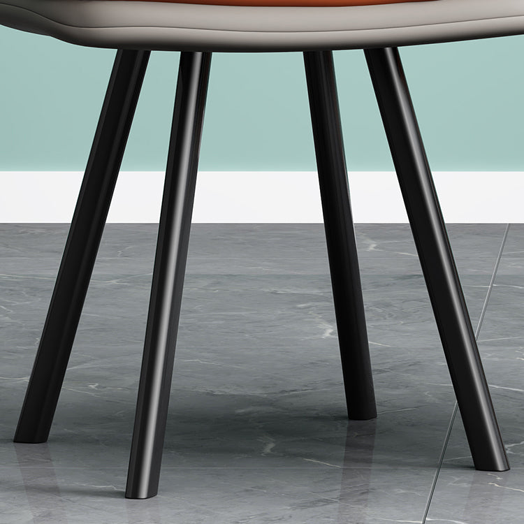 Sedie da pranzo moderne senza braccio in pelle finta sedia da pranzo parsons