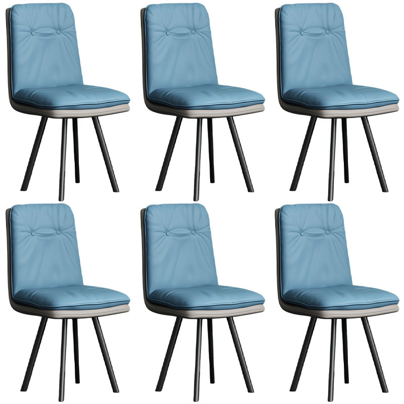 Sedie da pranzo moderne senza braccio in pelle finta sedia da pranzo parsons