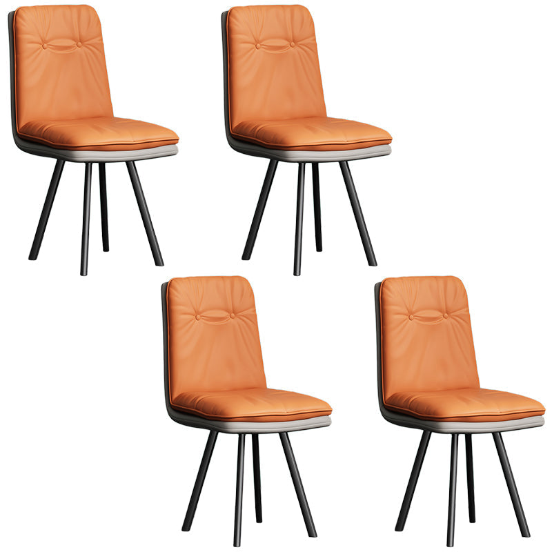 Sedie da pranzo moderne senza braccio in pelle finta sedia da pranzo parsons