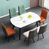 Sedie da pranzo moderne senza braccio in pelle finta sedia da pranzo parsons