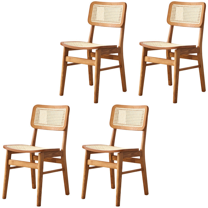 Sedie da pranzo in stile tradizionale sedie aperte a bracciale con gambe in legno per la casa