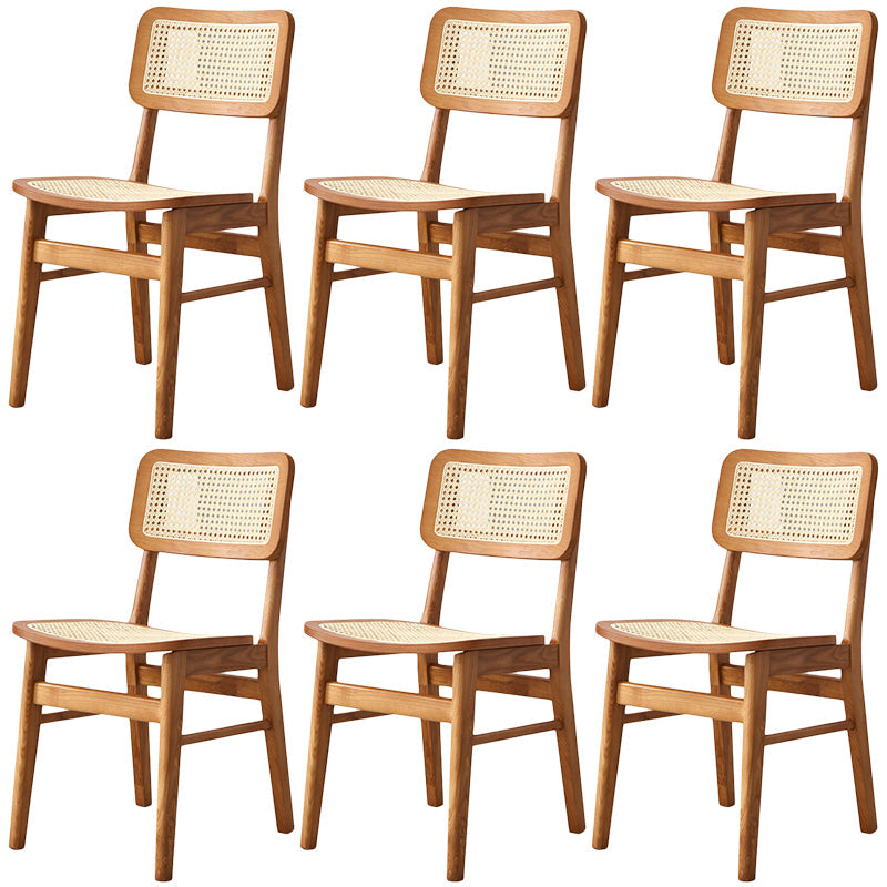 Sedie da pranzo in stile tradizionale sedie aperte a bracciale con gambe in legno per la casa