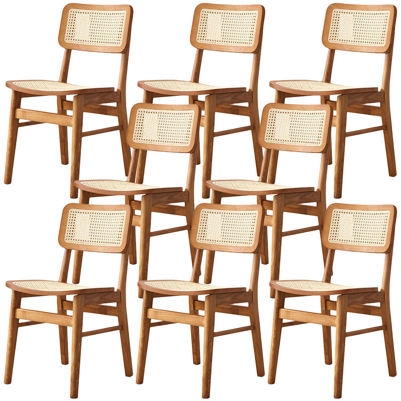 Sedie da pranzo in stile tradizionale sedie aperte a bracciale con gambe in legno per la casa