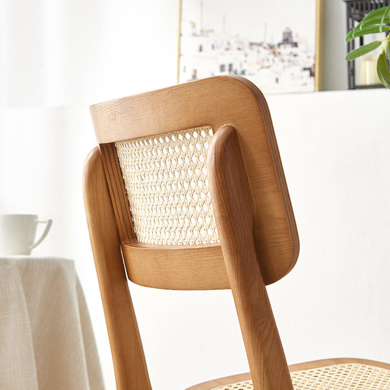 Sedie da pranzo in stile tradizionale sedie aperte a bracciale con gambe in legno per la casa