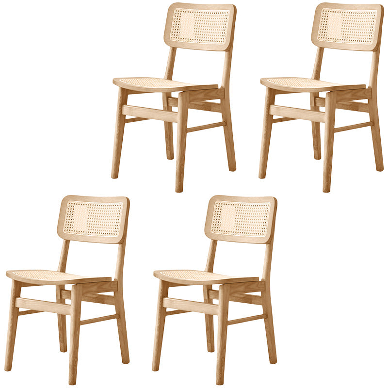 Sedie da pranzo in stile tradizionale sedie aperte a bracciale con gambe in legno per la casa