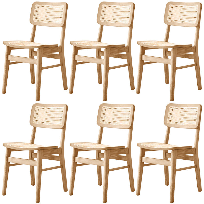 Sedie da pranzo in stile tradizionale sedie aperte a bracciale con gambe in legno per la casa