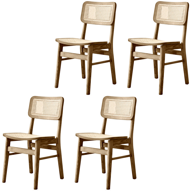 Sedie da pranzo in stile tradizionale sedie aperte a bracciale con gambe in legno per la casa