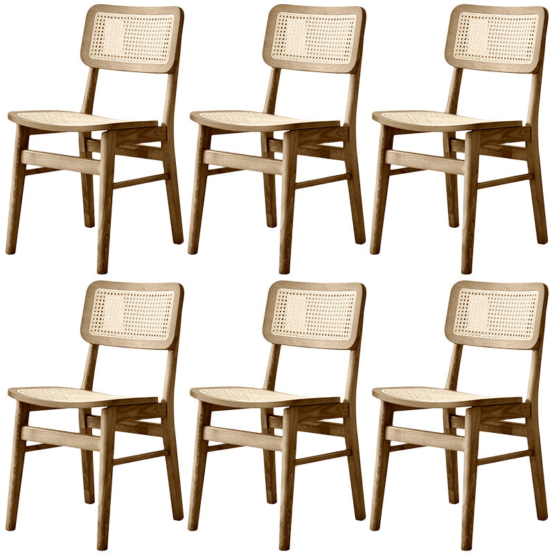 Sedie da pranzo in stile tradizionale sedie aperte a bracciale con gambe in legno per la casa