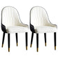 Faux Leather Armless Dining Chairs Glam Dining Side Chair for Home White 2 Piece Set Clearhalo 'Dining Chairs' 'Dining Tables & Seating' 'dining_chair' 'furn' 'furn_dining_chair' 'Furniture' 'Kitchen & Dining Furniture' 5543527