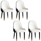 Faux Leather Armless Dining Chairs Glam Dining Side Chair for Home White 4 Piece Set Clearhalo 'Dining Chairs' 'Dining Tables & Seating' 'dining_chair' 'furn' 'furn_dining_chair' 'Furniture' 'Kitchen & Dining Furniture' 5543529