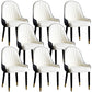 Faux Leather Armless Dining Chairs Glam Dining Side Chair for Home White 8 Piece Set Clearhalo 'Dining Chairs' 'Dining Tables & Seating' 'dining_chair' 'furn' 'furn_dining_chair' 'Furniture' 'Kitchen & Dining Furniture' 5543533
