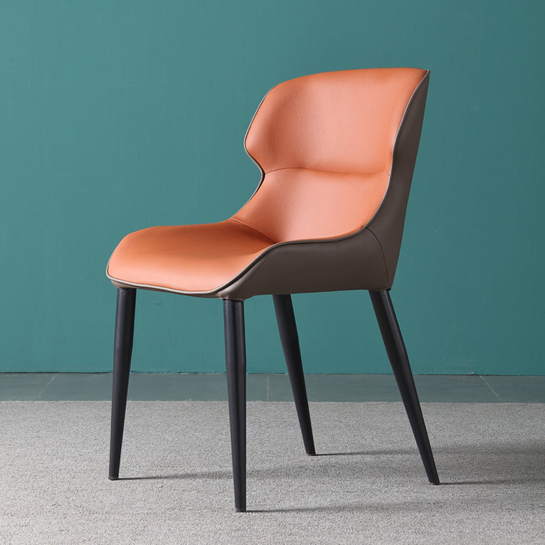 Set di sedie laterali contemporanee set di sedie laterali in pelle finta per cucina