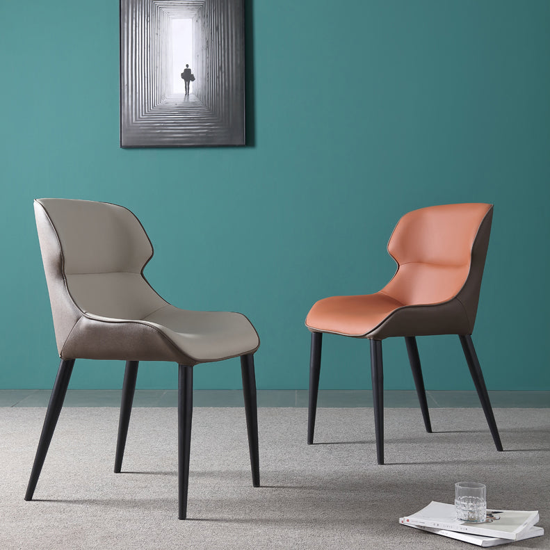 Set di sedie laterali contemporanee set di sedie laterali in pelle finta per cucina