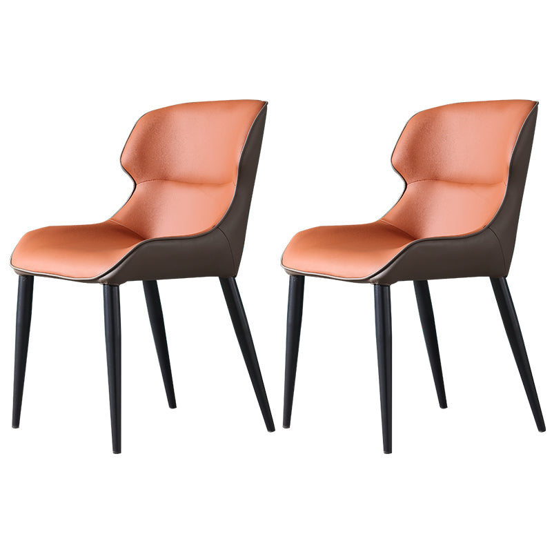 Set di sedie laterali contemporanee set di sedie laterali in pelle finta per cucina