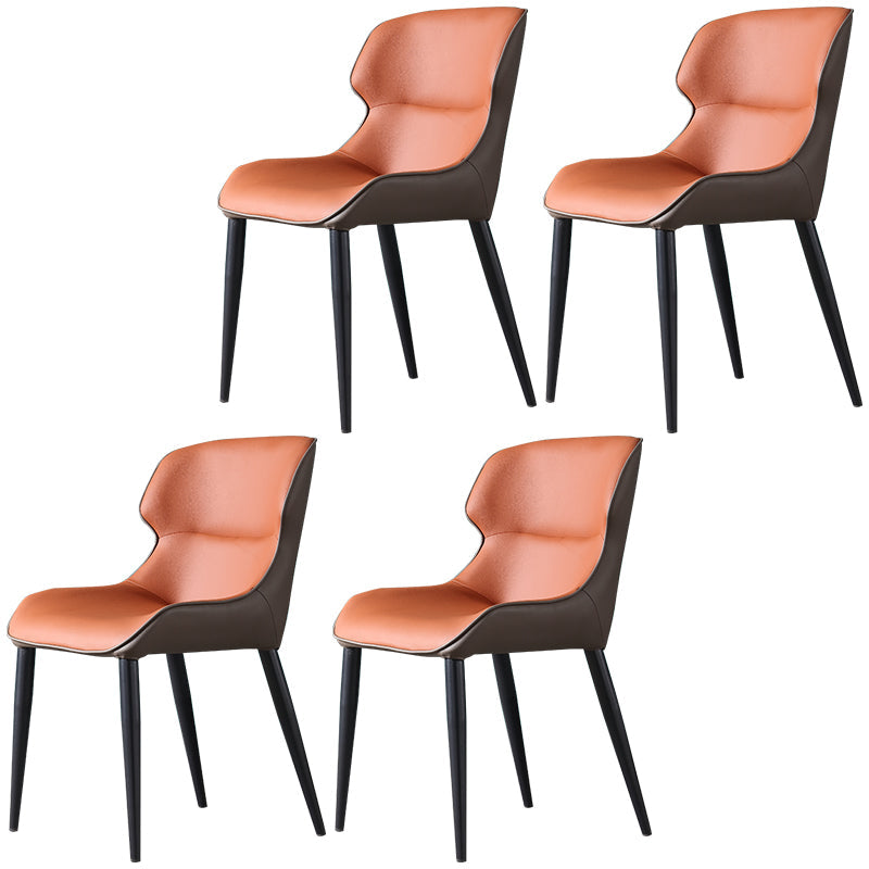 Set di sedie laterali contemporanee set di sedie laterali in pelle finta per cucina