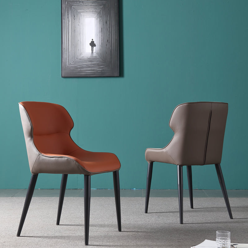 Set di sedie laterali contemporanee set di sedie laterali in pelle finta per cucina