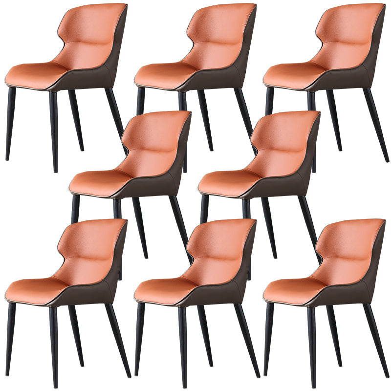 Set di sedie laterali contemporanee set di sedie laterali in pelle finta per cucina