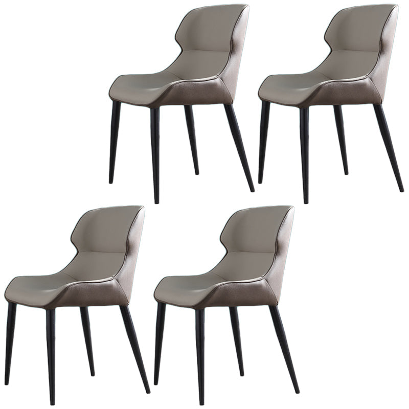 Set di sedie laterali contemporanee set di sedie laterali in pelle finta per cucina