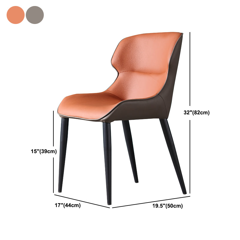 Set di sedie laterali contemporanee set di sedie laterali in pelle finta per cucina
