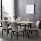 Contemporary Dining Chair Faux Leather and Wood Side Chair for Home