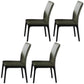 Contemporary Dining Chair Faux Leather and Wood Side Chair for Home
