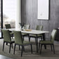 Contemporary Dining Chair Faux Leather and Wood Side Chair for Home