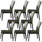 Contemporary Dining Chair Faux Leather and Wood Side Chair for Home
