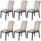 Contemporary Dining Chair Faux Leather and Wood Side Chair for Home