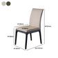 Contemporary Dining Chair Faux Leather and Wood Side Chair for Home
