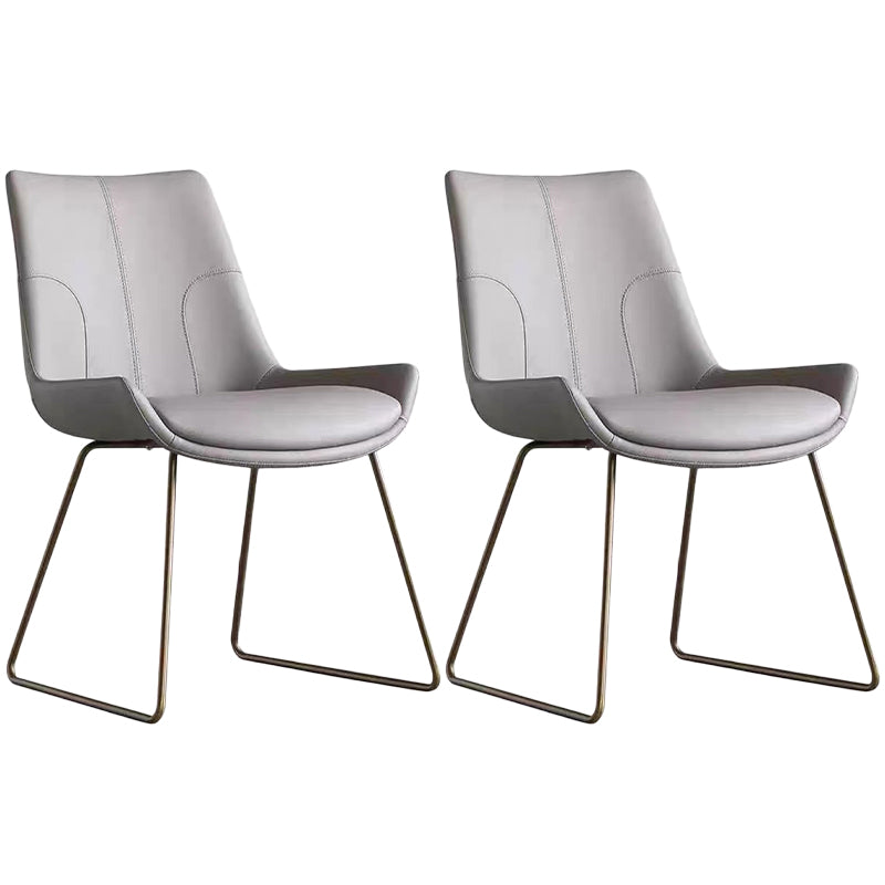 Glam Dining Room Chair Faux Leather Parsons Chair for Dining Room