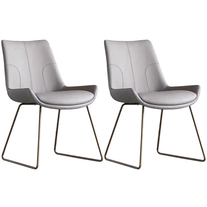 Glam Dining Room Chair Faux Leather Parsons Chair for Dining Room