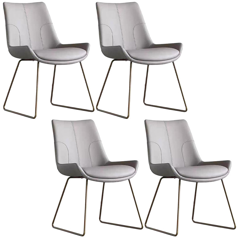 Glam Dining Room Chair Faux Leather Parsons Chair for Dining Room