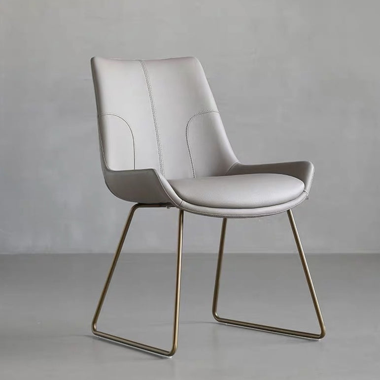 Glam Dining Room Chair Faux Leather Parsons Chair for Dining Room