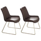 Glam Dining Room Chair Faux Leather Parsons Chair for Dining Room