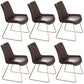 Glam Dining Room Chair Faux Leather Parsons Chair for Dining Room