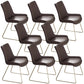 Glam Dining Room Chair Faux Leather Parsons Chair for Dining Room