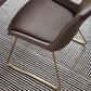 Glam Dining Room Chair Faux Leather Parsons Chair for Dining Room