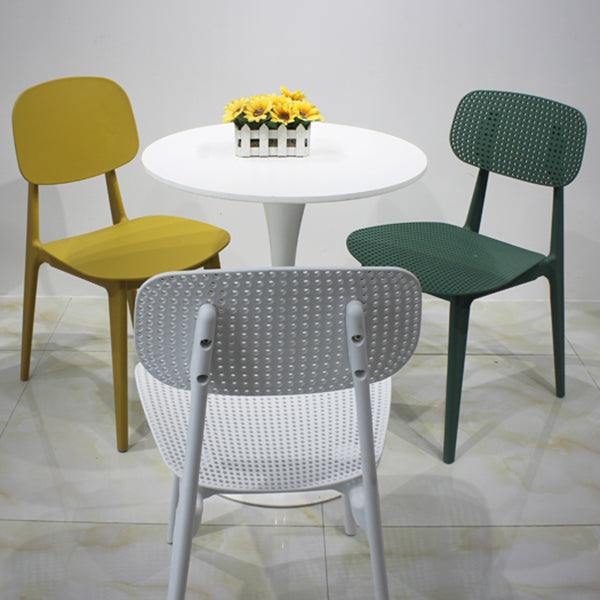 Scandinavian Stackable Dining Side Chair Plastic Armless Dining Chairs
