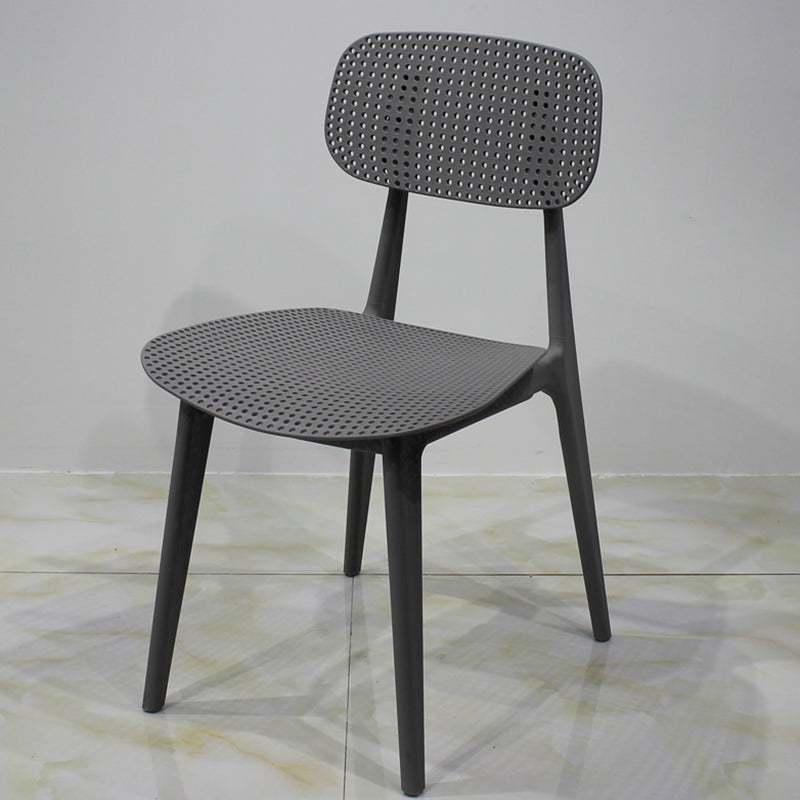 Scandinavian Stackable Dining Side Chair Plastic Armless Dining Chairs