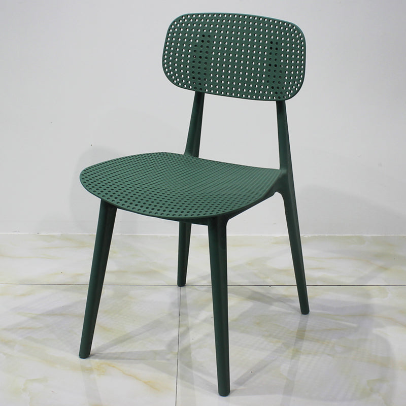 Scandinavian Stackable Dining Side Chair Plastic Armless Dining Chairs