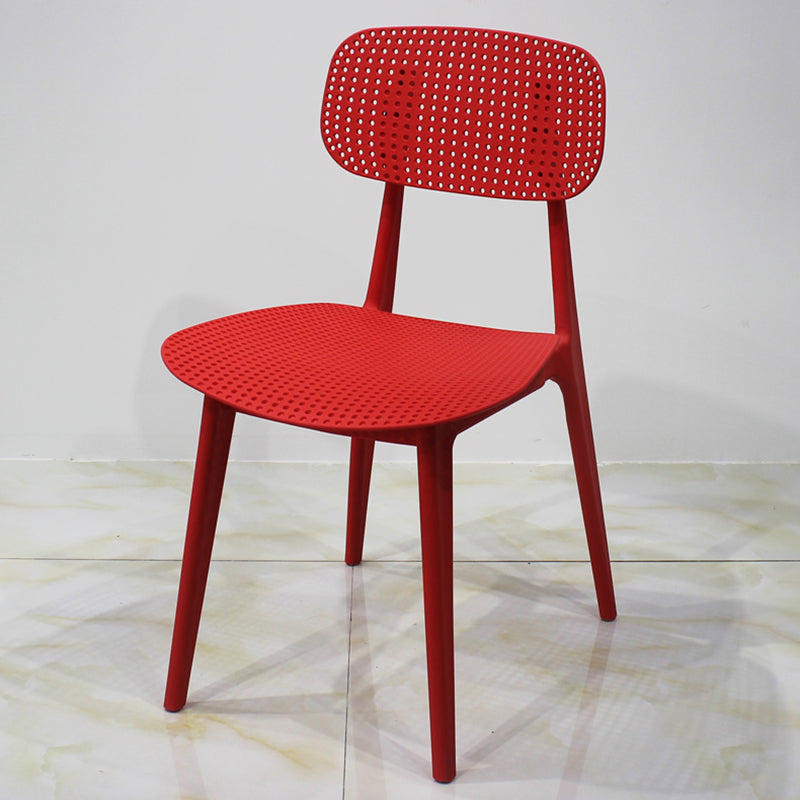 Scandinavian Stackable Dining Side Chair Plastic Armless Dining Chairs