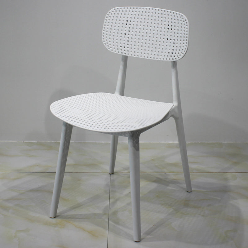 Scandinavian Stackable Dining Side Chair Plastic Armless Dining Chairs