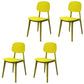 Scandinavian Stackable Dining Side Chair Plastic Armless Dining Chairs