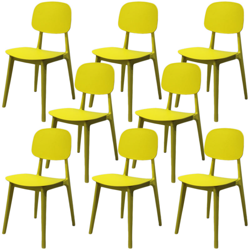 Scandinavian Stackable Dining Side Chair Plastic Armless Dining Chairs