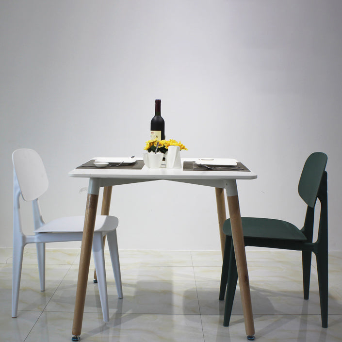 Scandinavian Stackable Dining Side Chair Plastic Armless Dining Chairs