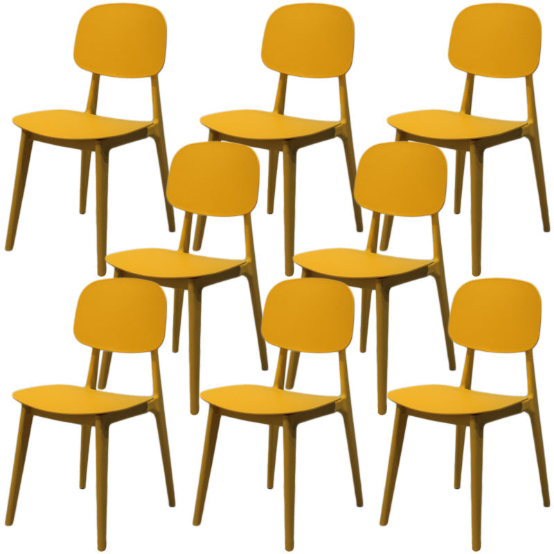 Scandinavian Stackable Dining Side Chair Plastic Armless Dining Chairs