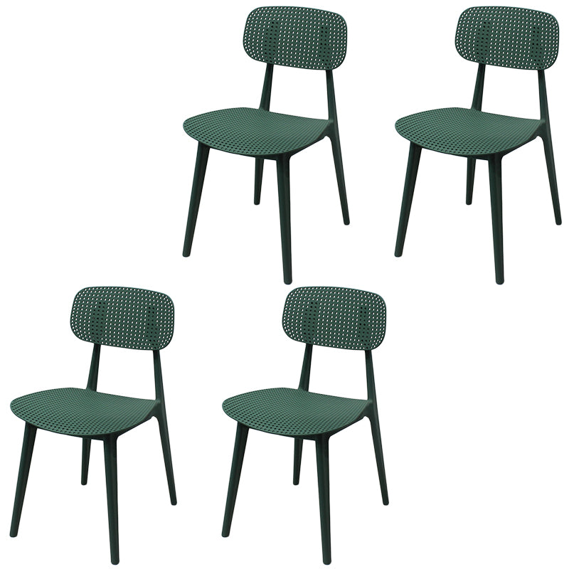 Scandinavian Stackable Dining Side Chair Plastic Armless Dining Chairs