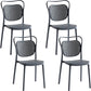 Contemporary Dining Chairs Armless Chairs with Plastic Legs for Home