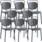 Contemporary Dining Chairs Armless Chairs with Plastic Legs for Home