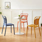 Contemporary Dining Chairs Armless Chairs with Plastic Legs for Home